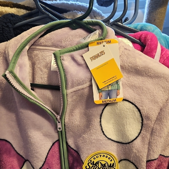 Peanuts Snoopy Kids Hoodie - Purple and Green - Picture 2 of 4